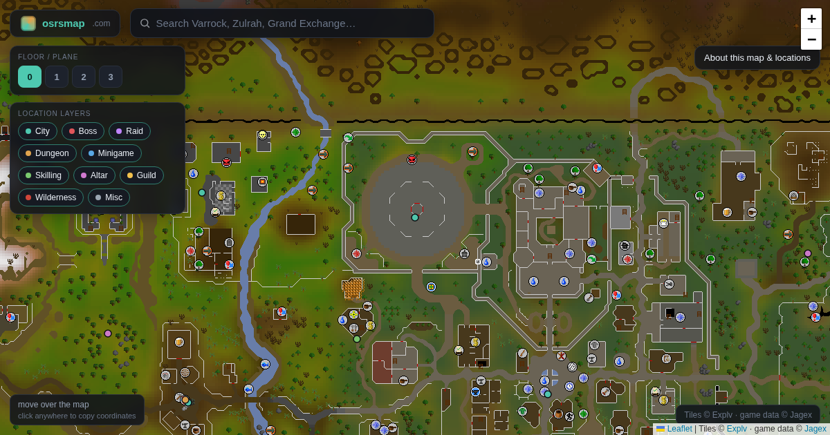 OSRS World Map — Interactive Old School RuneScape Map